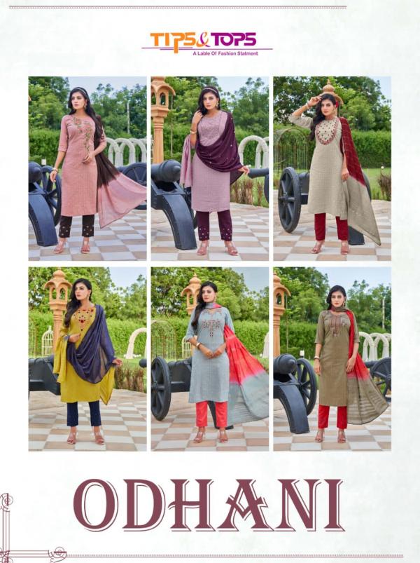 Tips Tops Odhani Viscose Embroidery Designer Readymade suit